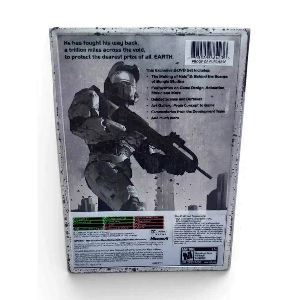 Halo 2: Limited Collector's Edition Steelbook -Xbox, 2004)